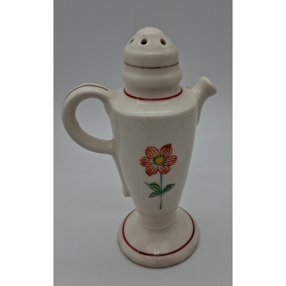 Vintage Ceramic Salt Pepper Shaker Teapot Floral Japan Small Pitcher Hand Paint‎